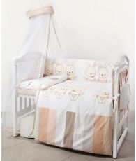 Дитяча постільна білизна Twins Dolce Друзі зайчики beige (8 од.)